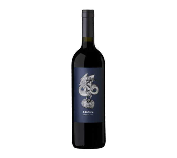 Maal Wine Bestial etiqueta azul. Vino de Las Compuertas Mendoza Argentina.